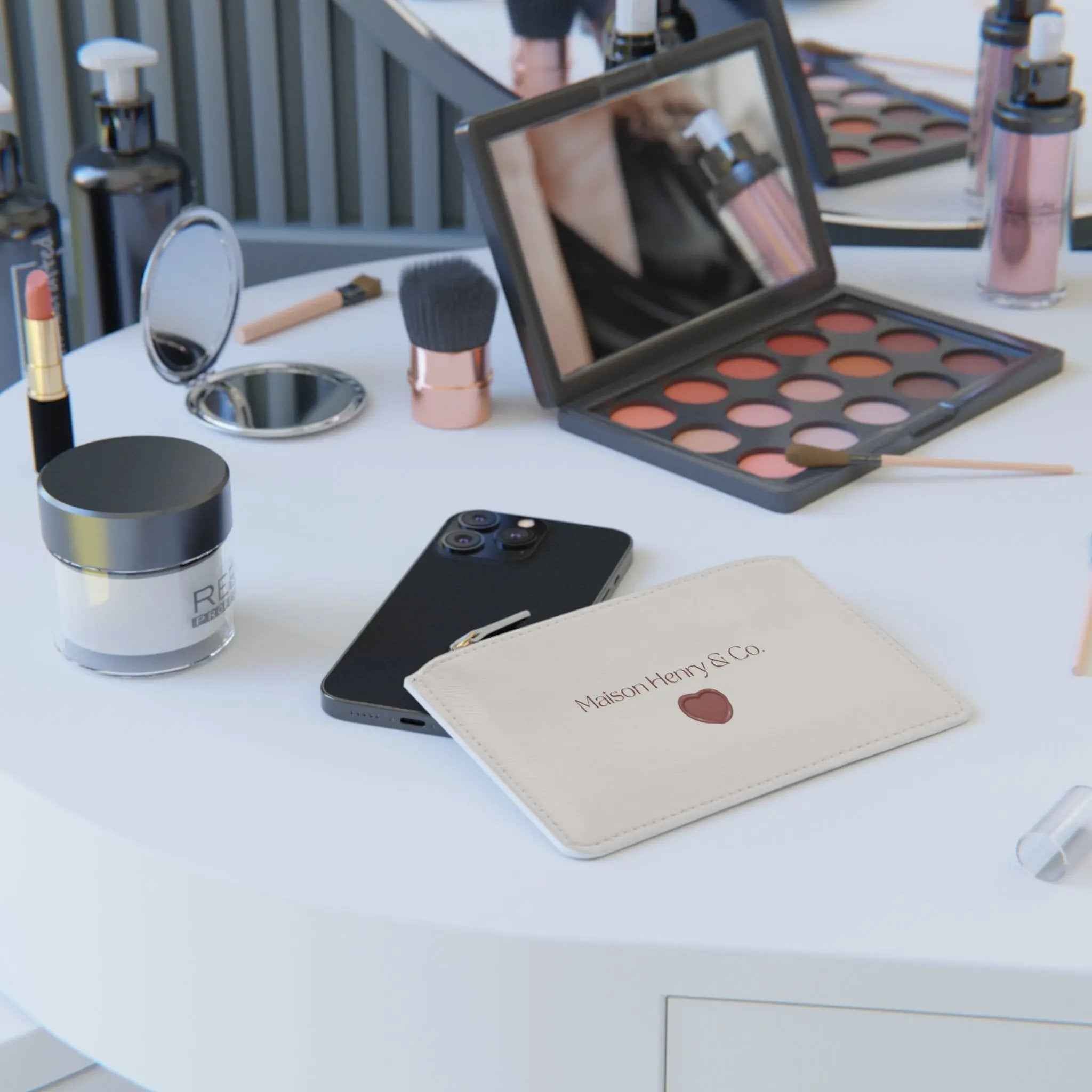 Leopard Cherry Print Mini Geldbörse - Maison Henry & Co.