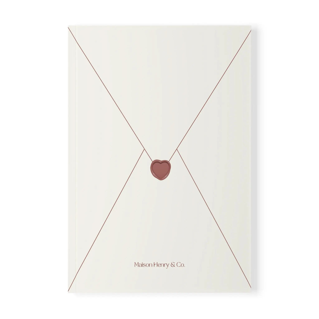 Heart Envelope Softcover Notebook - Maison Henry & Co.