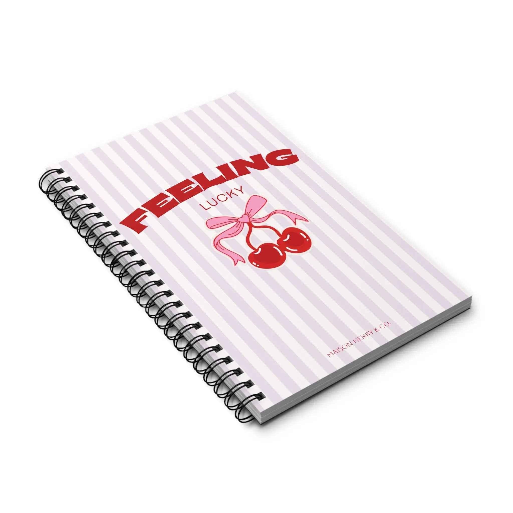 Feeling Lucky Spiralnotizbuch Pink - Maison Henry & Co.