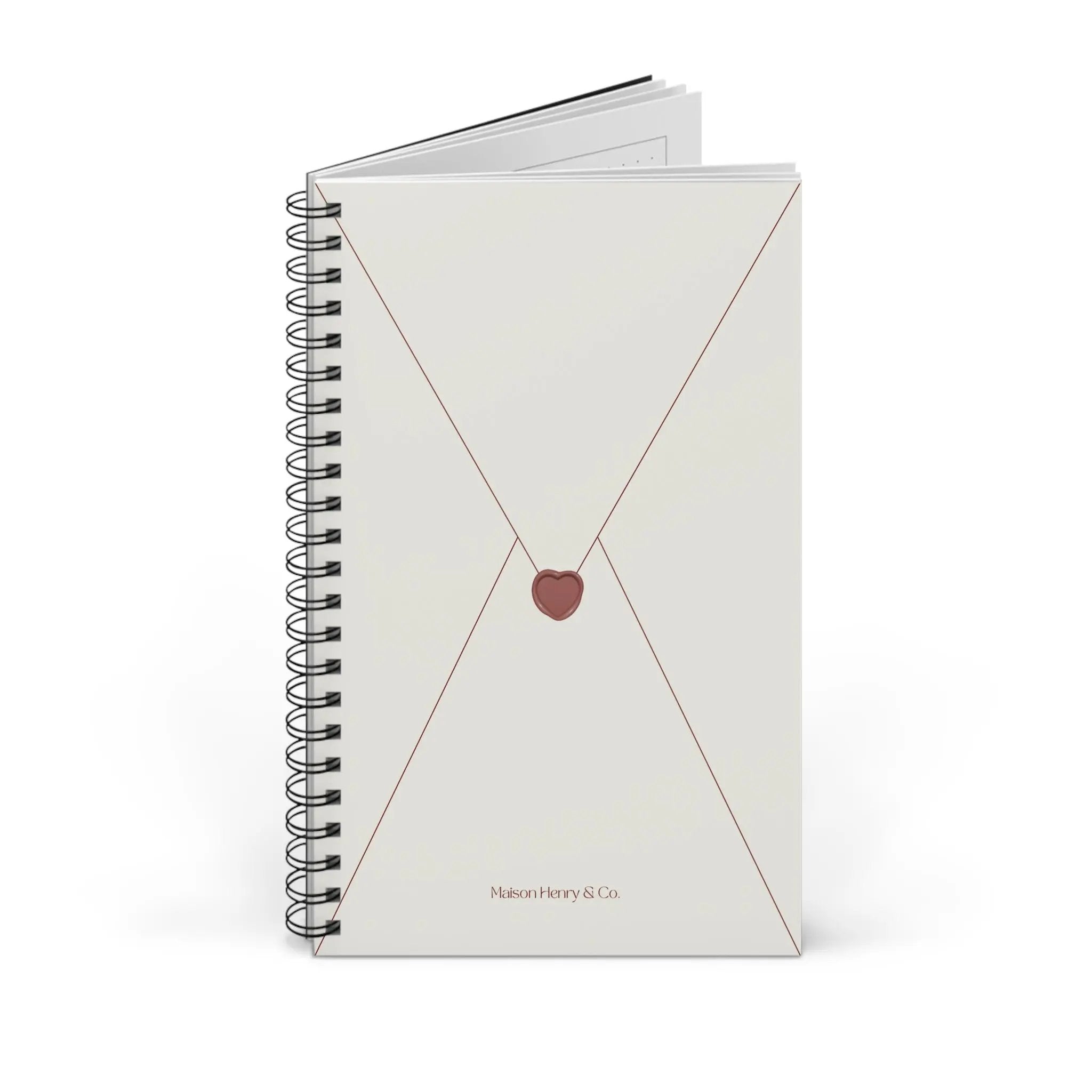 Heart Envelope Spiralnotizbuch - Maison Henry & Co.