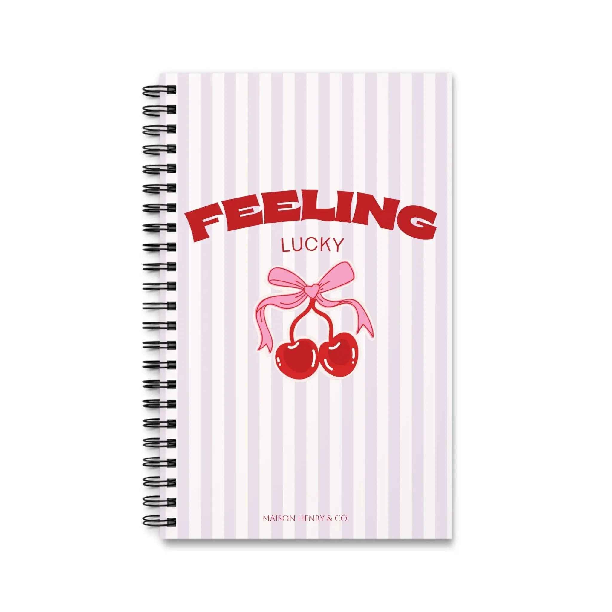 Feeling Lucky Spiralnotizbuch Pink - Maison Henry & Co.