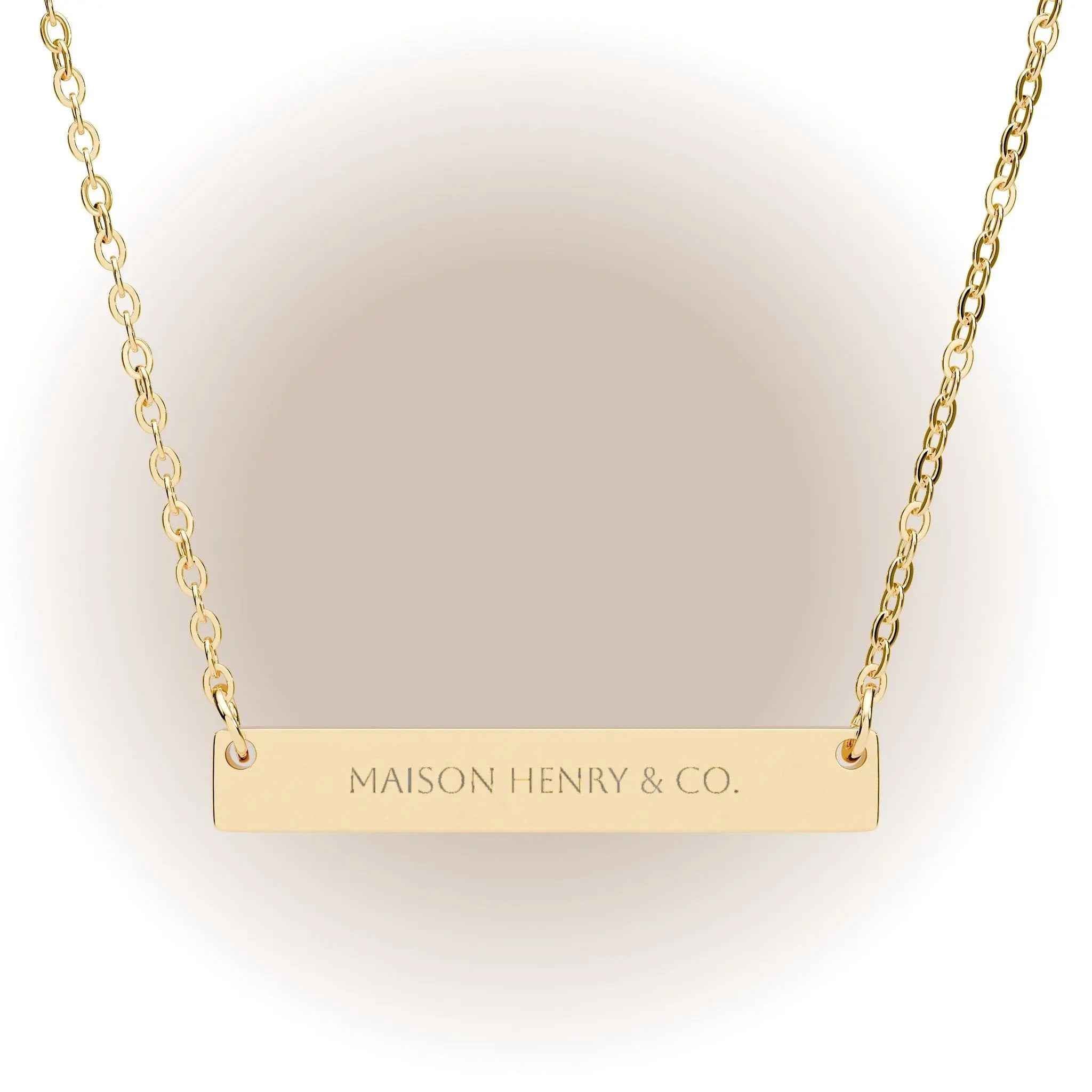 Horizontal Bar Necklace - Maison Henry & Co.