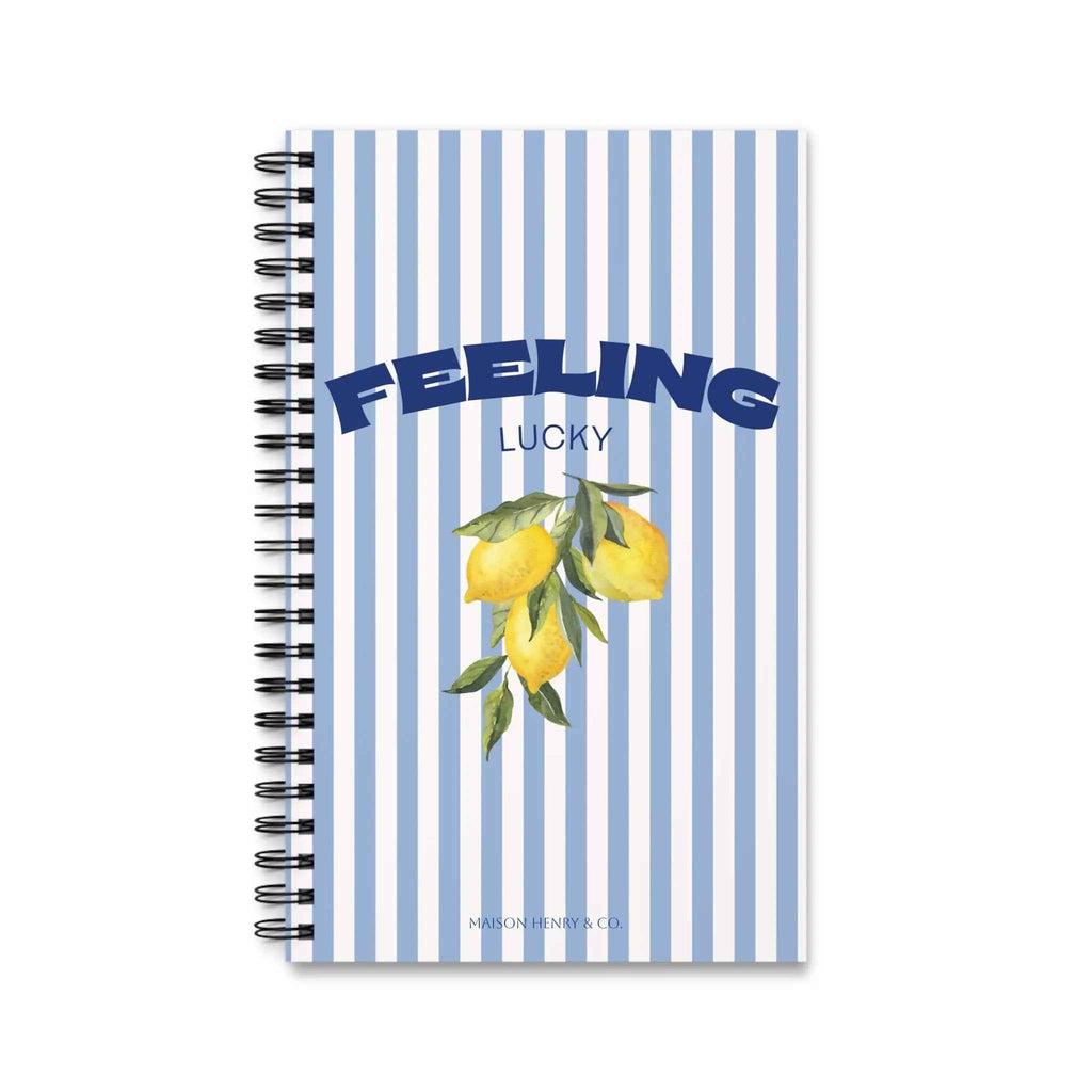 Feeling Lucky Spiralnotizbuch Blau - Maison Henry & Co.