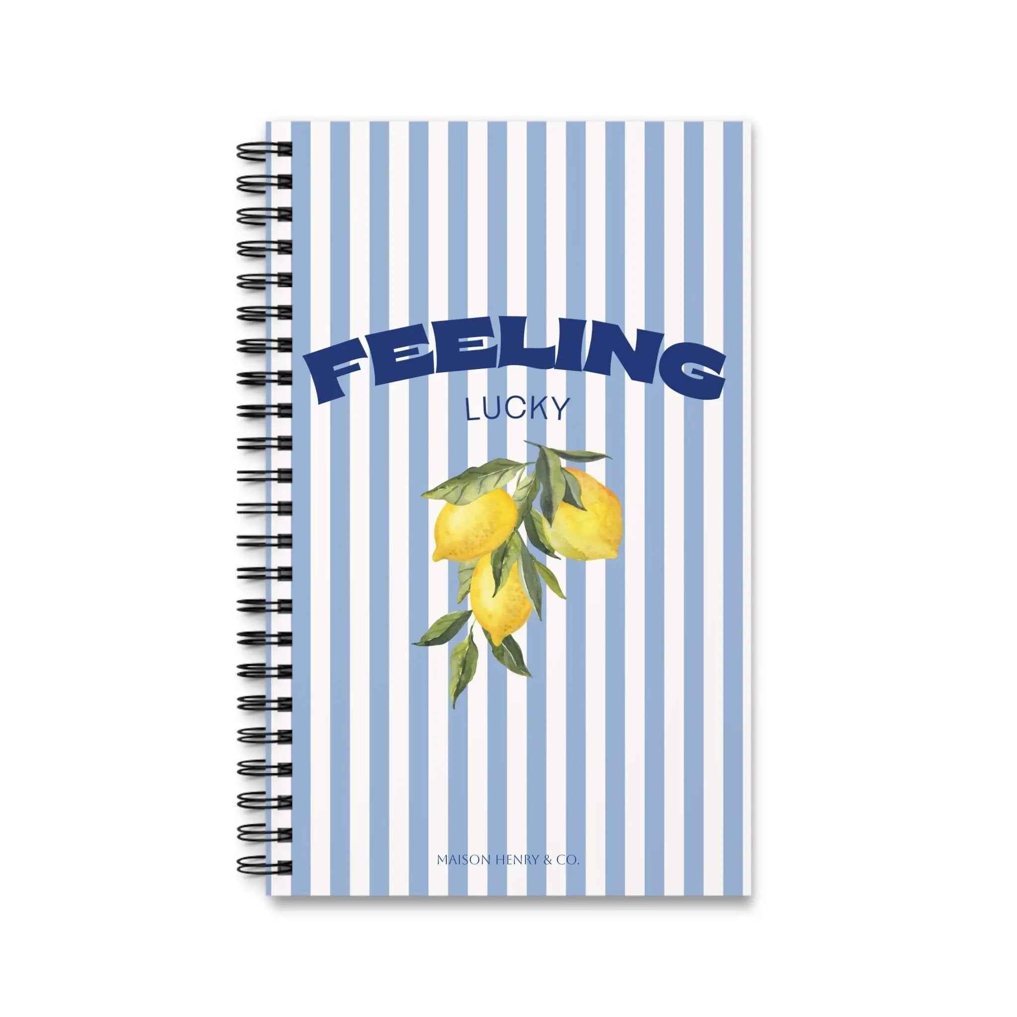 Feeling Lucky Spiralnotizbuch Blau - Maison Henry & Co.