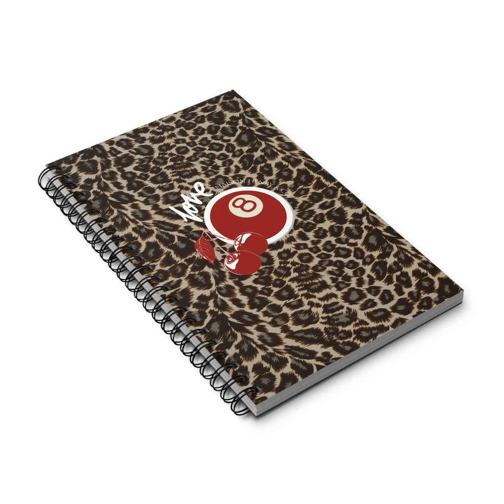 Leopard Cherry Print Spiralnotizbuch - Maison Henry & Co.