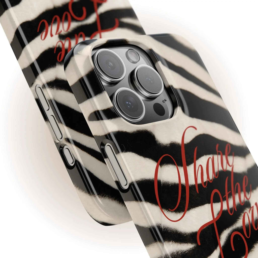 Share The Love Zebra Print Handyhülle - Maison Henry & Co.