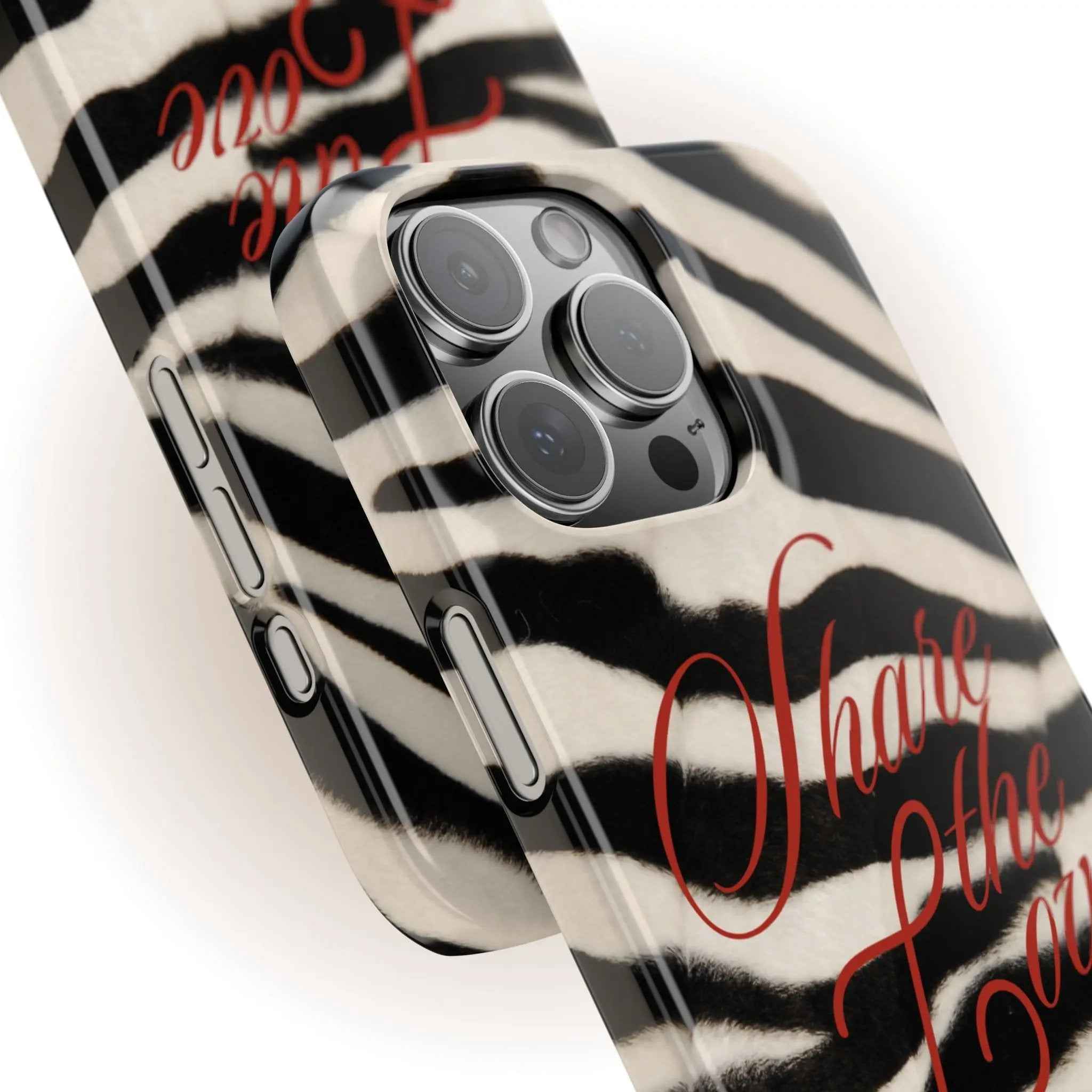 Share The Love Zebra Print Handyhülle - Maison Henry & Co.