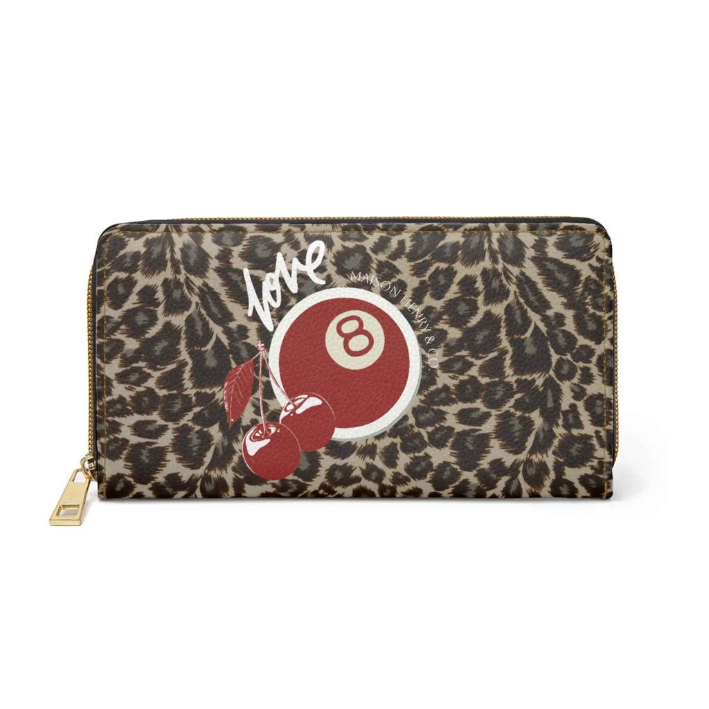 Leopard Cherry Print Portemonnaie - Maison Henry & Co.