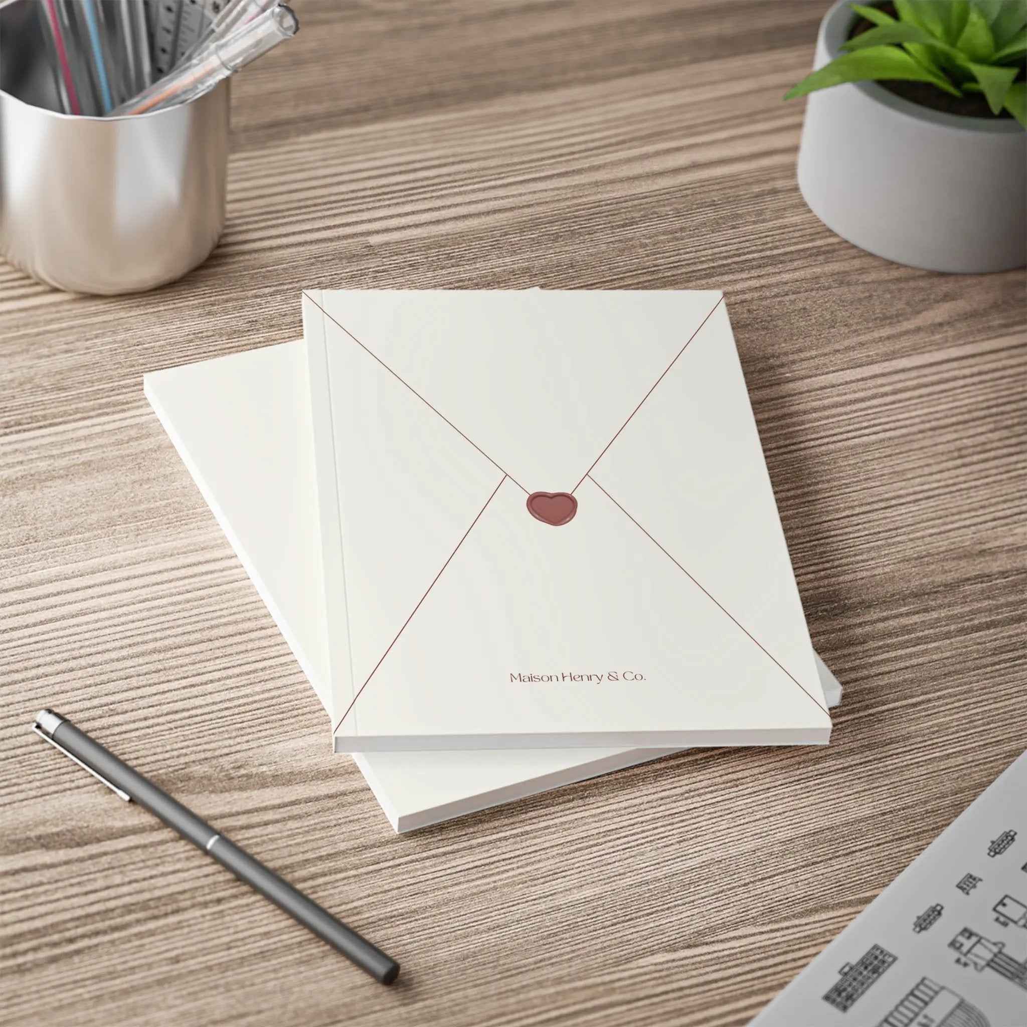 Heart Envelope Softcover Notebook - Maison Henry & Co.