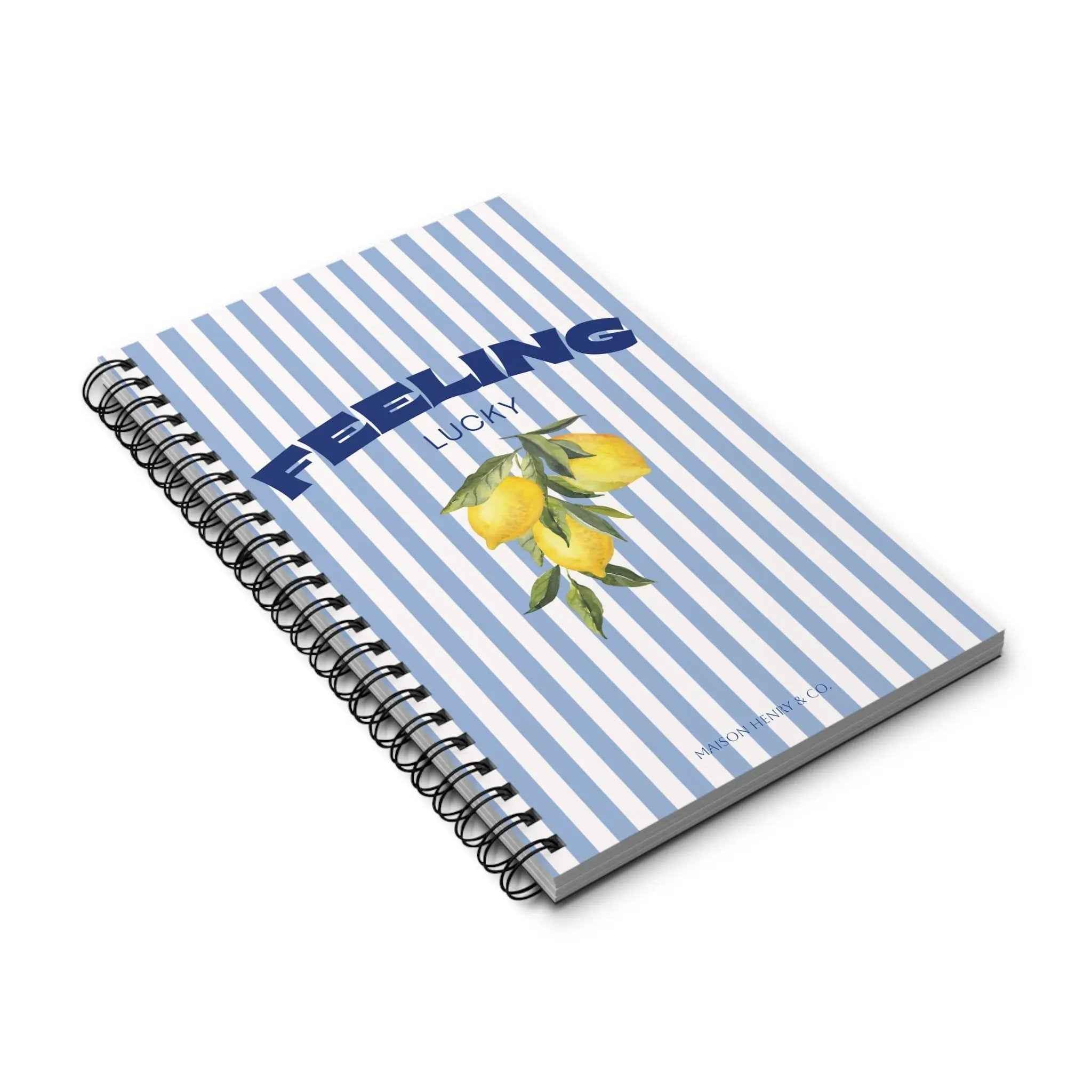 Feeling Lucky Spiralnotizbuch Blau - Maison Henry & Co.