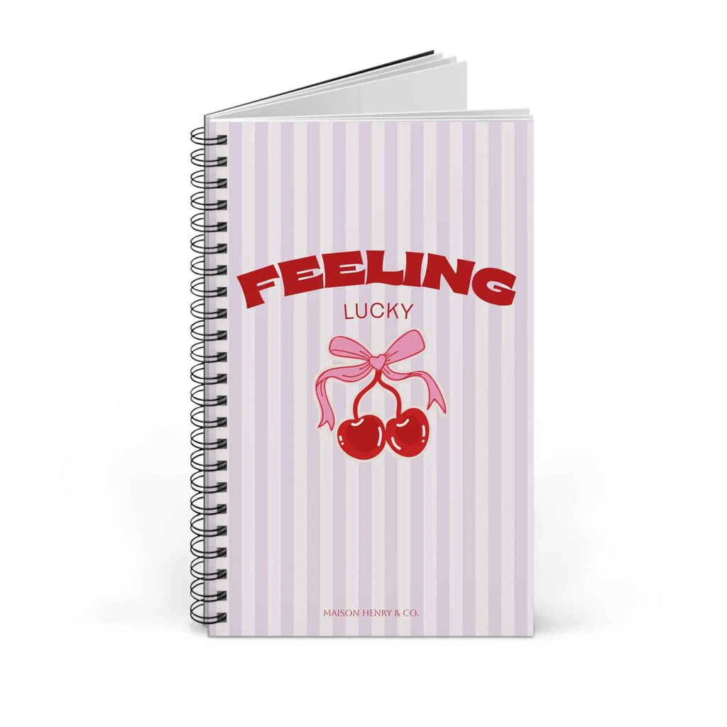 Feeling Lucky Spiralnotizbuch Pink - Maison Henry & Co.