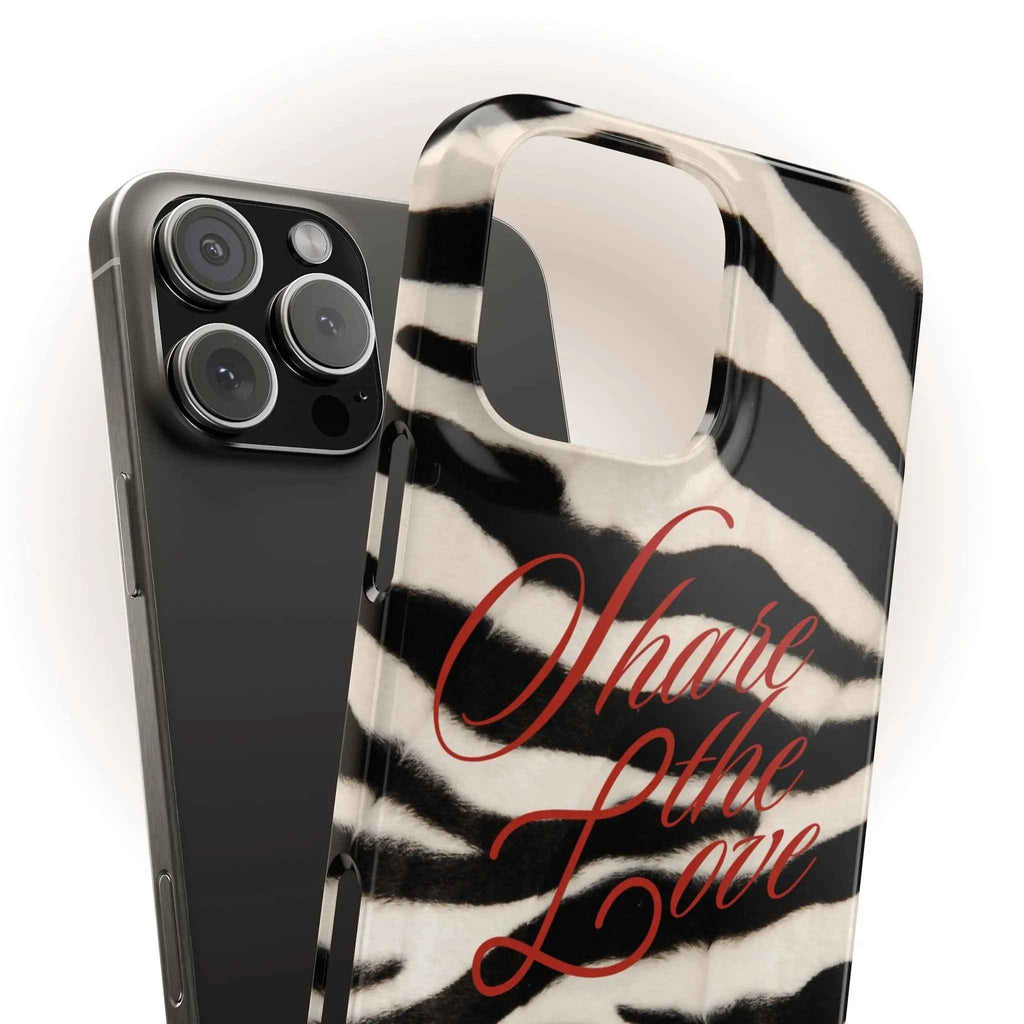 Share The Love Zebra Print Handyhülle - Maison Henry & Co.