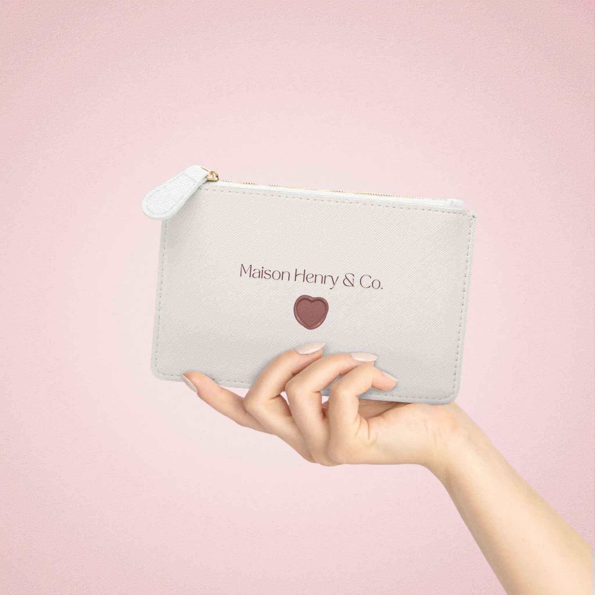 Leopard Cherry Print Mini Geldbörse - Maison Henry & Co.