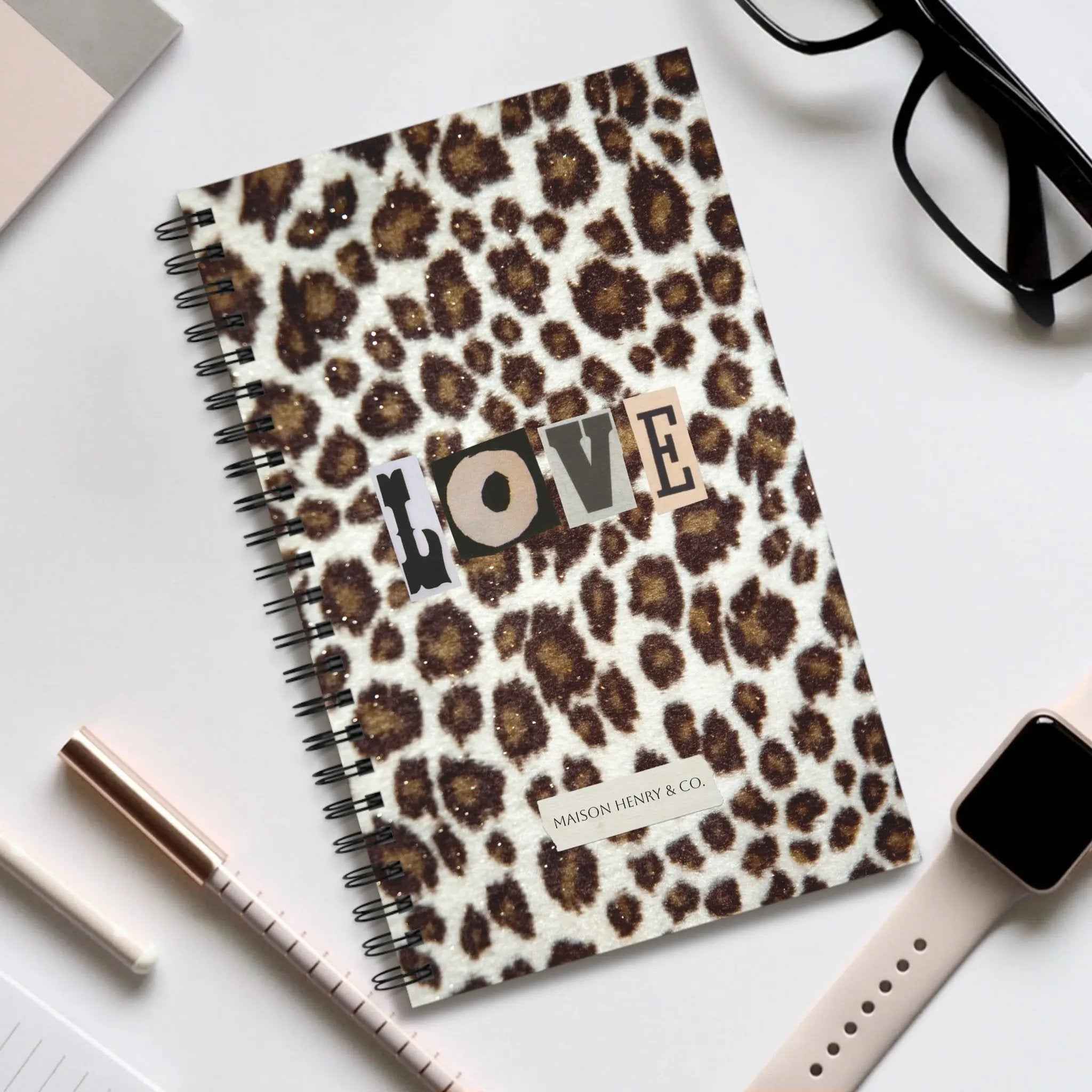 Leopard Love Spiralnotizbuch - Maison Henry & Co.