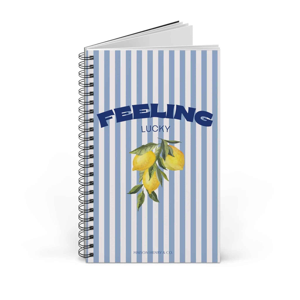 Feeling Lucky Spiralnotizbuch Blau - Maison Henry & Co.