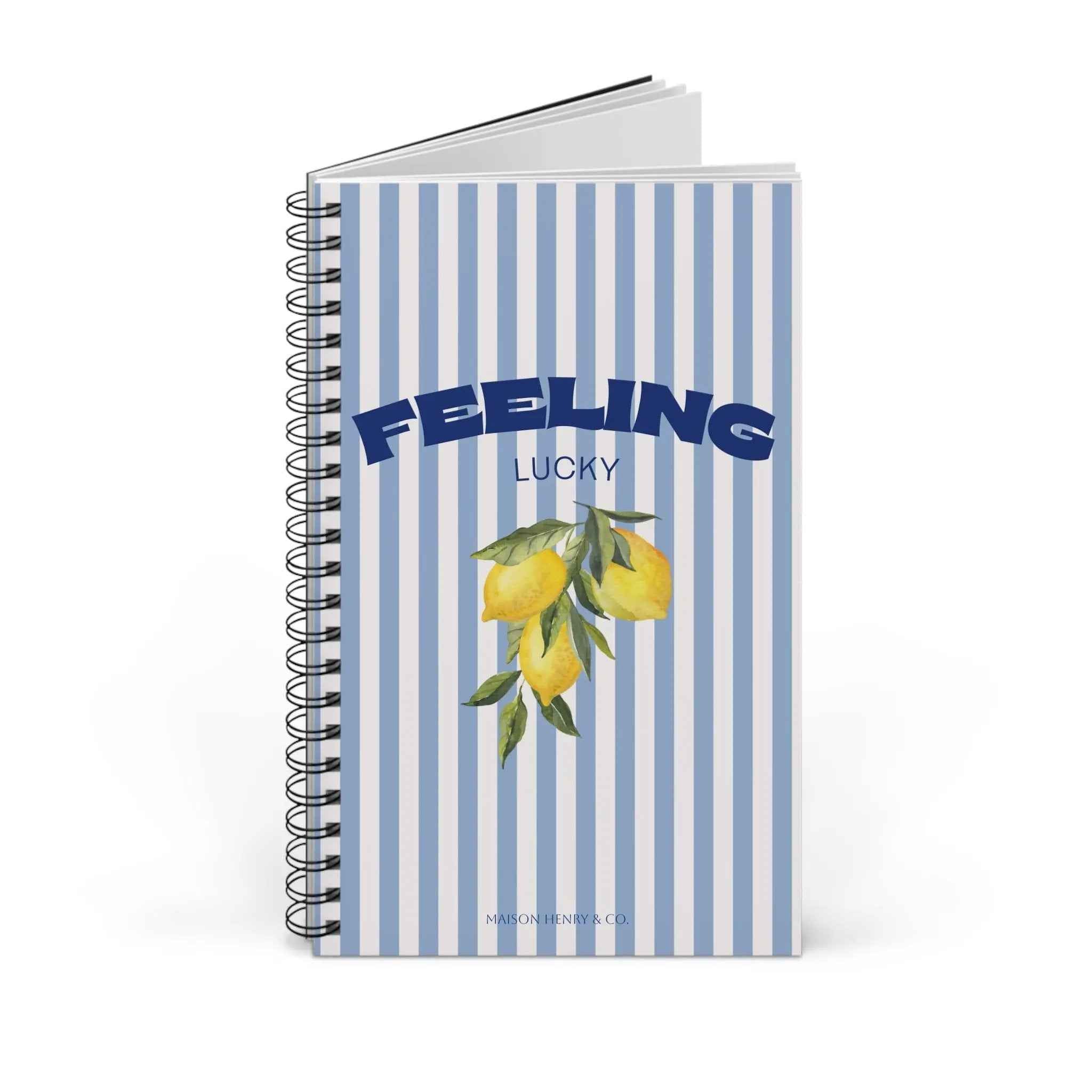 Feeling Lucky Spiralnotizbuch Blau - Maison Henry & Co.