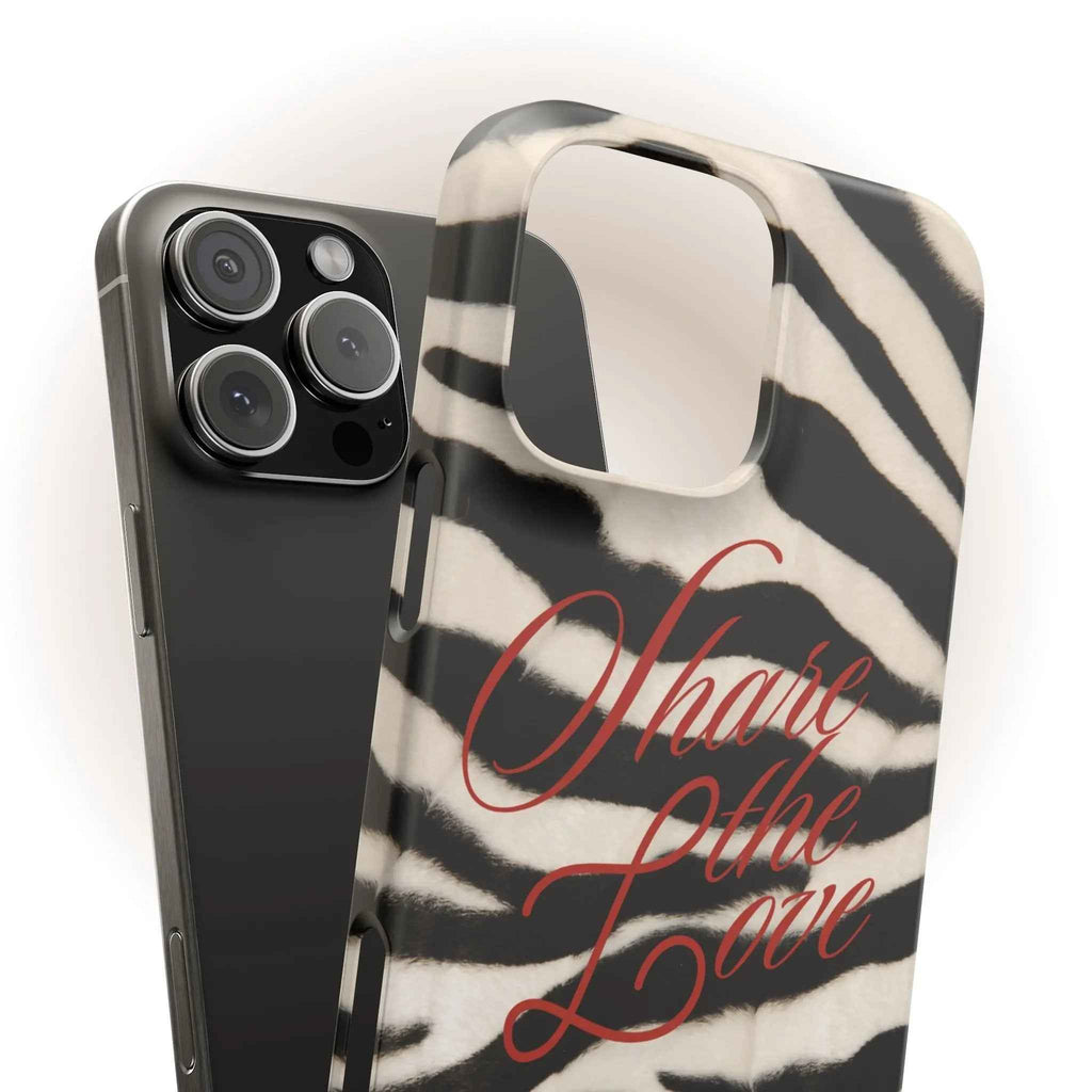 Share The Love Zebra Print Handyhülle - Maison Henry & Co.