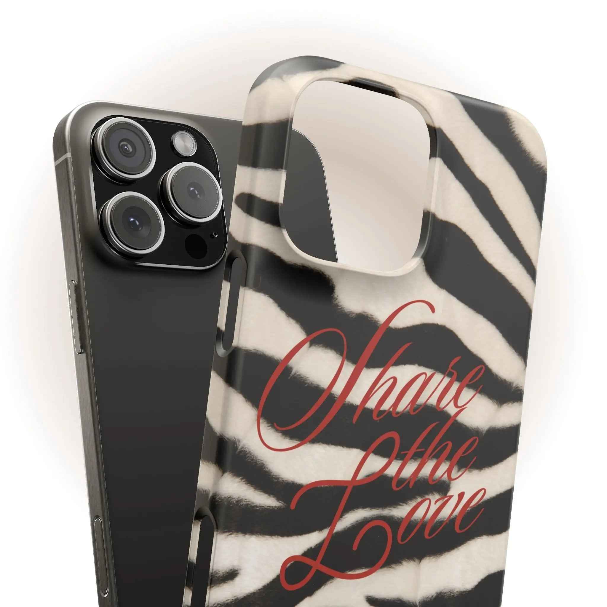 Share The Love Zebra Print Handyhülle - Maison Henry & Co.