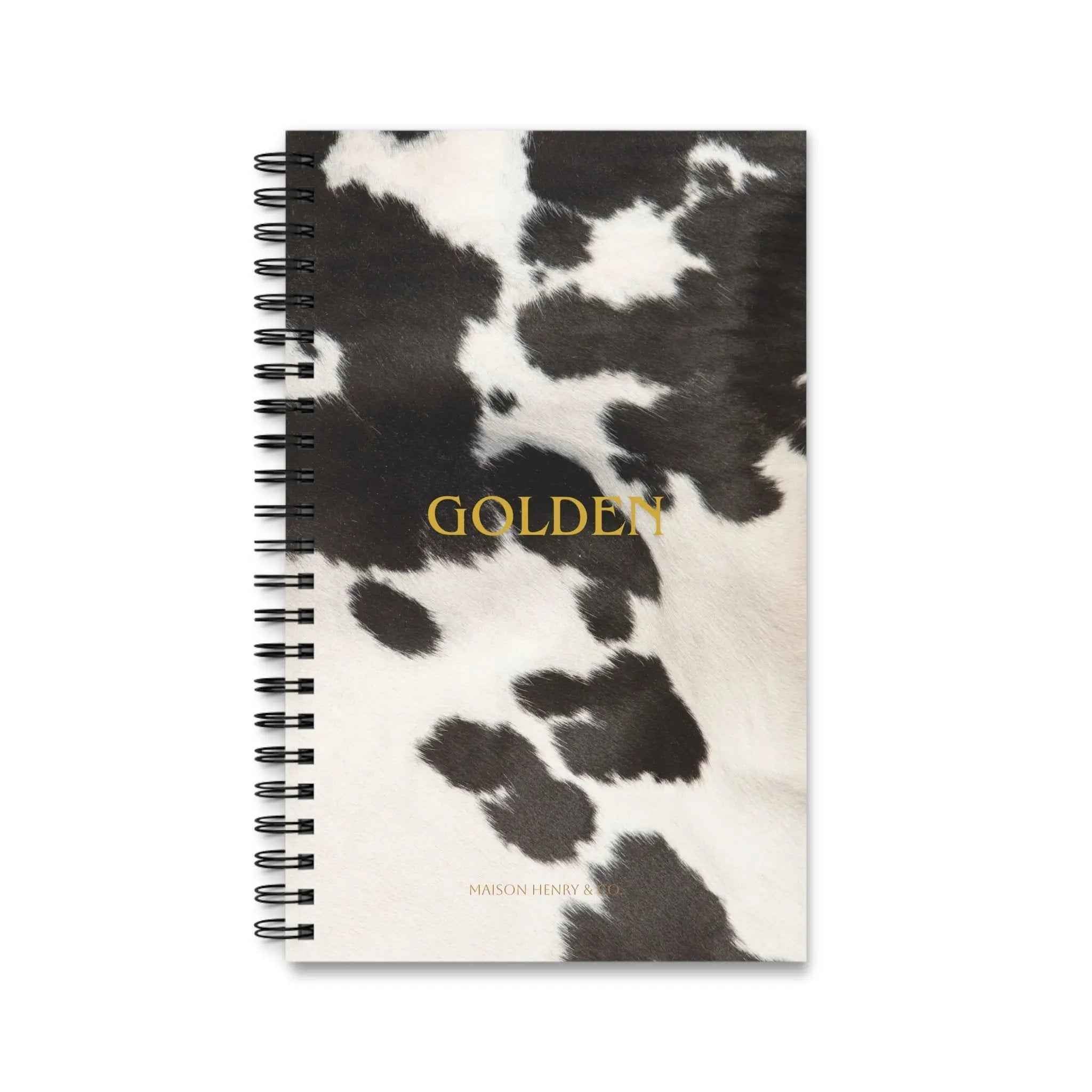 Golden Cow Spiralnotizbuch - Maison Henry & Co.