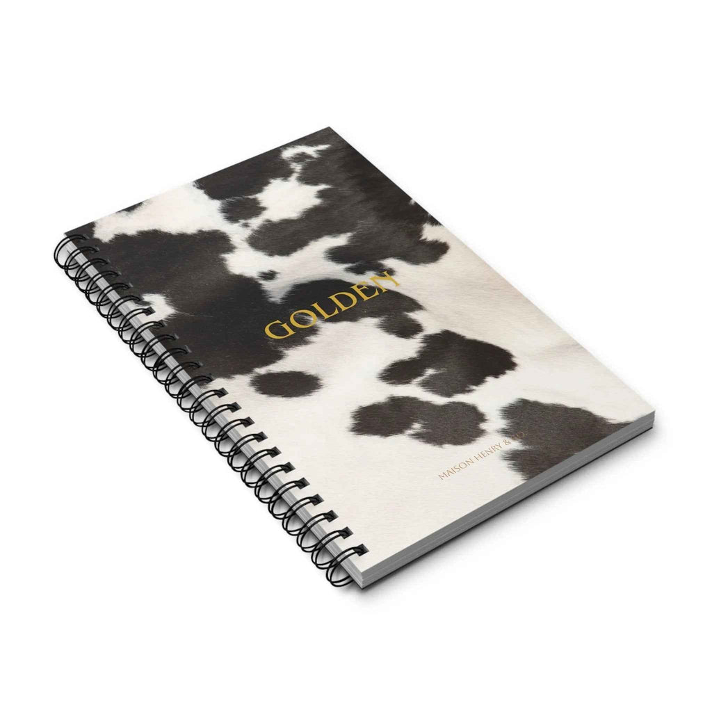 Golden Cow Spiralnotizbuch - Maison Henry & Co.