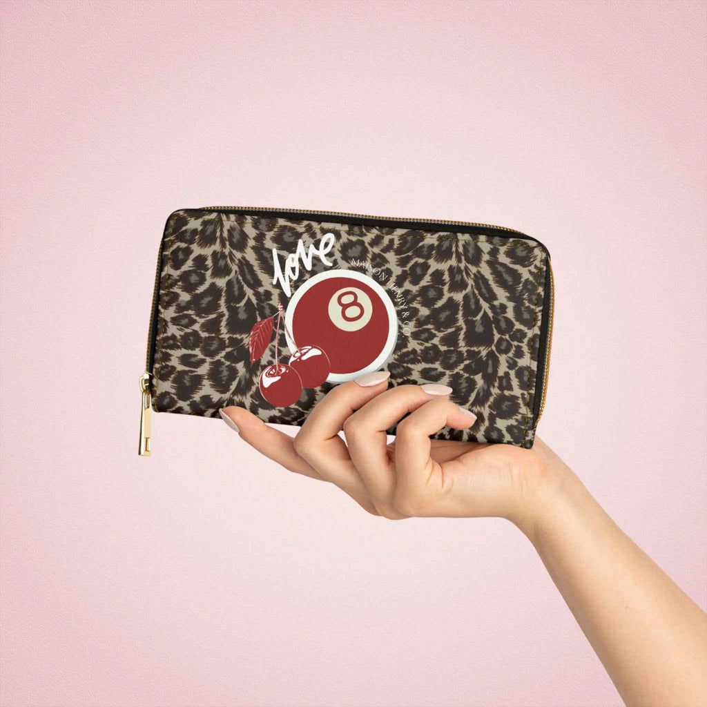 Leopard Cherry Print Portemonnaie - Maison Henry & Co.