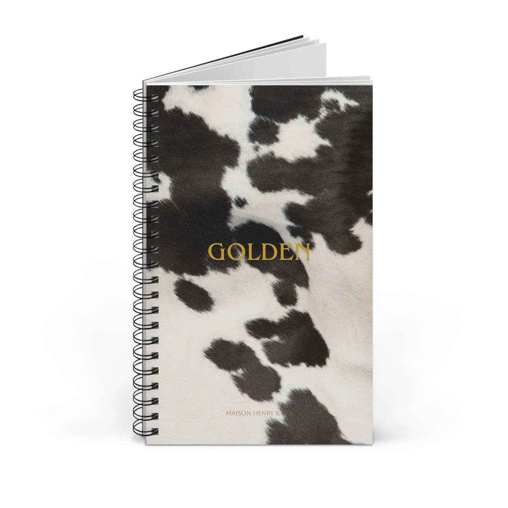 Golden Cow Spiralnotizbuch - Maison Henry & Co.