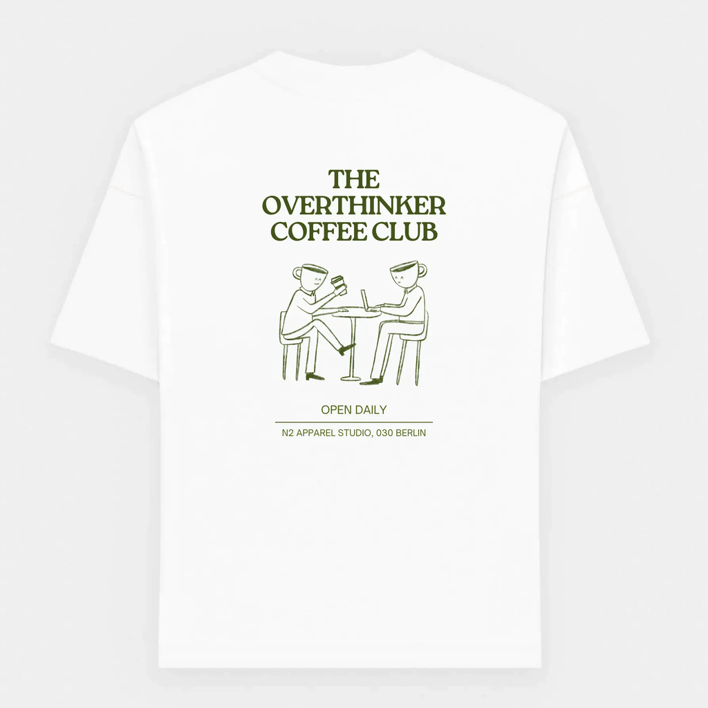 the overthinker coffee club oversized T-Shirt - Maison Henry & Co.