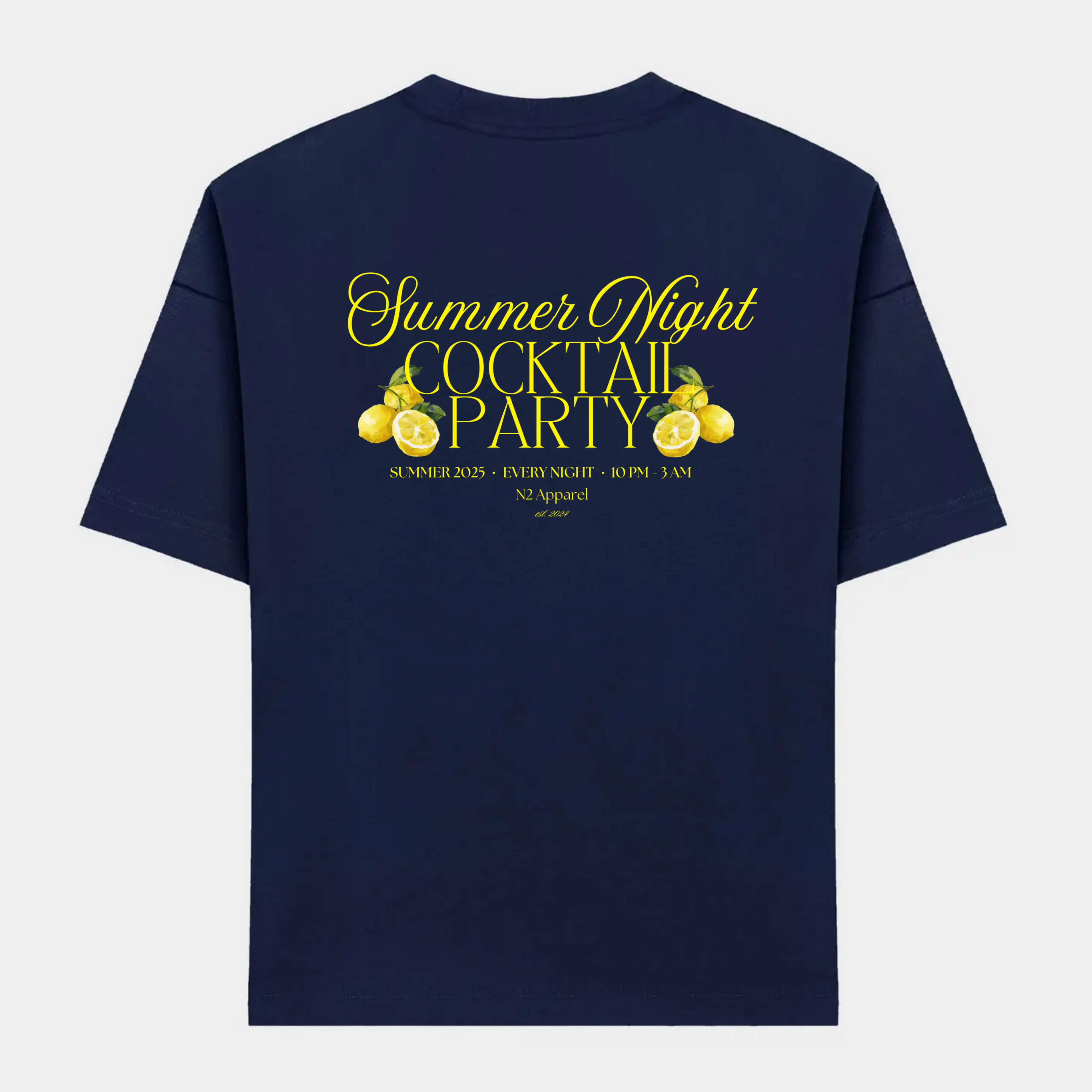 Summer night cocktail party oversized T-Shirt - Maison Henry & Co.