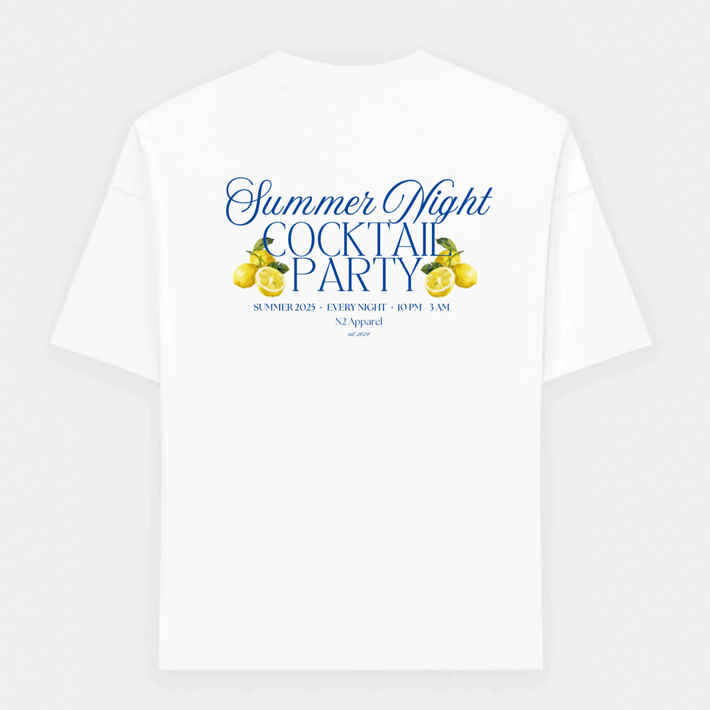 Summer night cocktail party oversized T-Shirt - Maison Henry & Co.