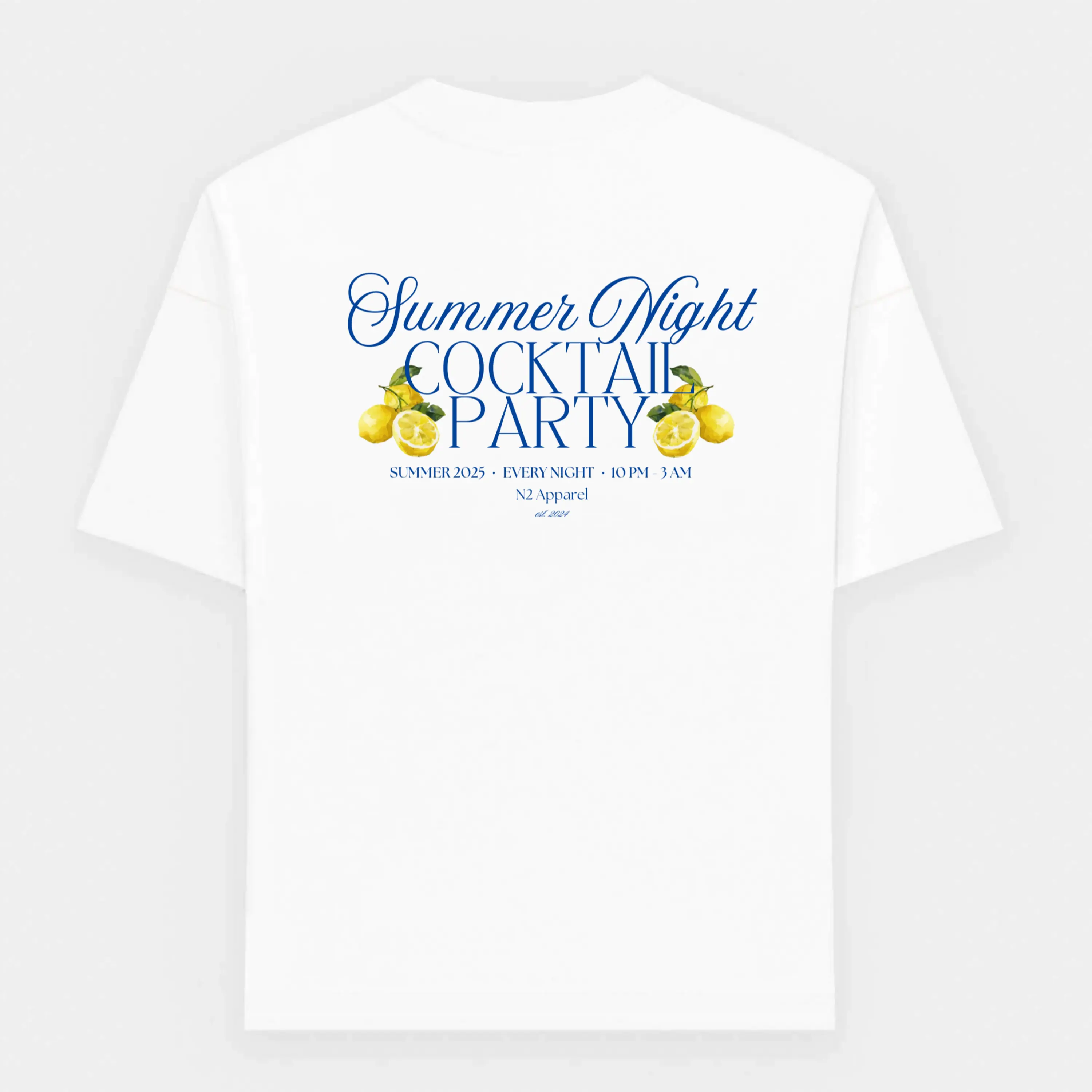 Summer night cocktail party oversized T-Shirt - Maison Henry & Co.