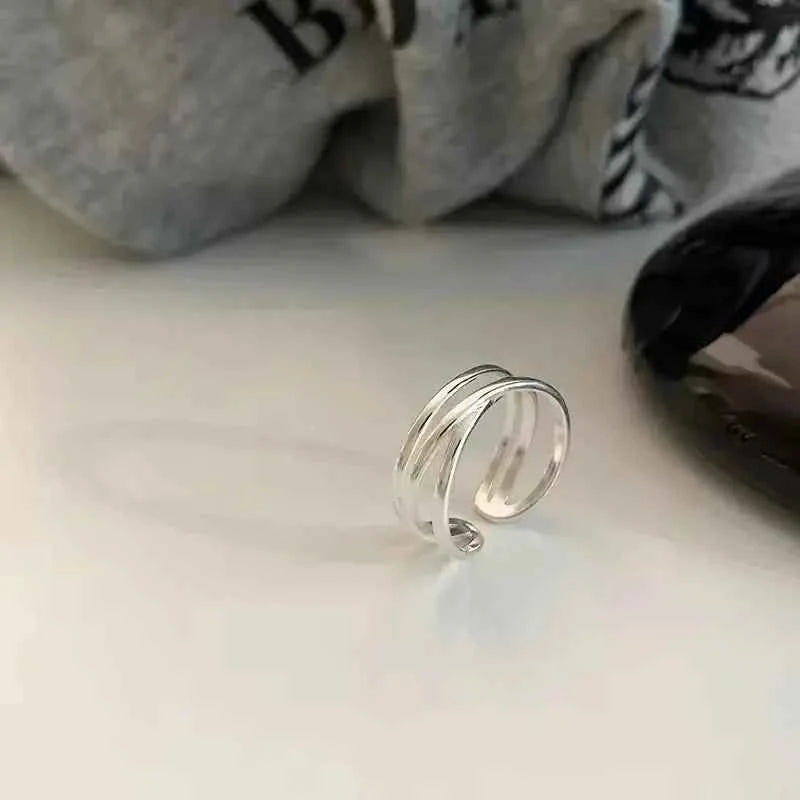 925 Sterling Silver Multilayer Ring