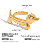 Edelstahl Ring Katze / Hund