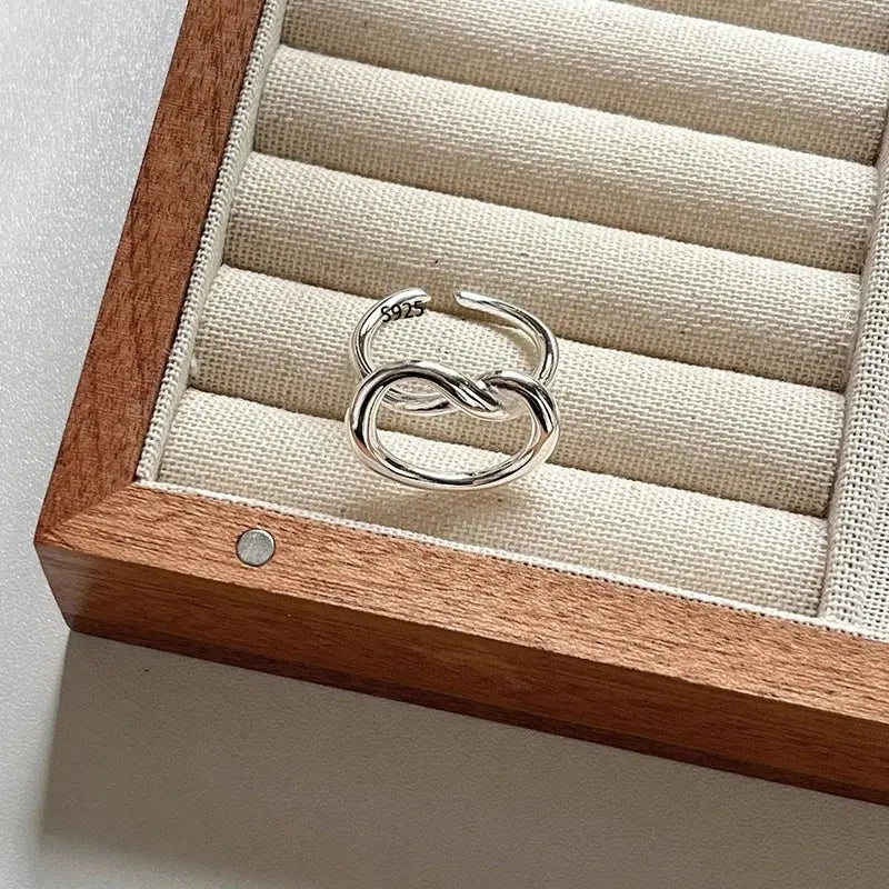 PANJBJ 925 Sterling Silver Frosting Geometry Ring for Women Wide Texture Versatile Handmade Ins Jewelry Gift Dropshipping Maison Henry & Co.